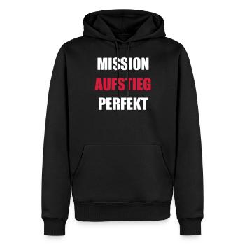 Mission Aufstieg T-Shirt Aufsteiger Team Geschenk - Männer Premium Bio Hoodie - Schwarz - Vorne - Nico (187cm)