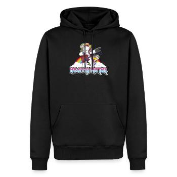 death metal unicorn 3 - Männer Premium Bio Hoodie - Schwarz - Vorne - Nico (187cm)