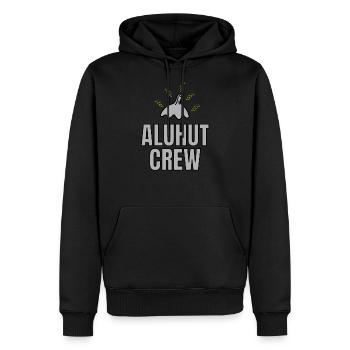 Aluhut Crew Team Verschwörungstheorie paranoid - Männer Premium Bio Hoodie - Schwarz - Vorne - Nico (187cm)