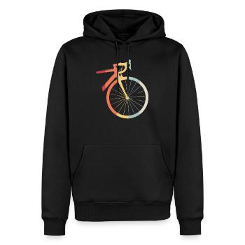 Rennrad Fahrrad Radsport radeln Urlaub Geschenk - Männer Premium Bio Hoodie - Schwarz - Vorne - Nico (187cm)