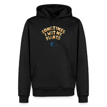 Manchmal befeuchte ich meine Pflanzen - Lustiges Gartenspiel - Männer Premium Bio Hoodie - Schwarz - Vorne - Nico (187cm)