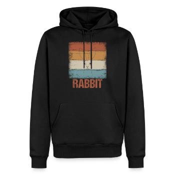 Lapin lapin lapin - Sweat à capuche Premium bio Homme - noir - Devant - Nico (187cm)