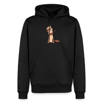Betupfen Frettchen - lustige süße Dab Dance Pet - Männer Premium Bio Hoodie - Schwarz - Vorne - Nico (187cm)