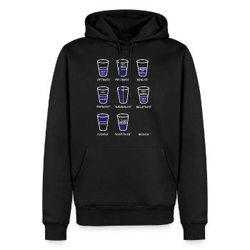 Physicien Optimiste - Sweat à capuche Premium bio Homme - noir - Devant - Nico (187cm)