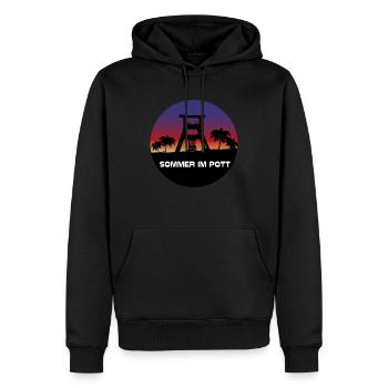 coole shirts Sommer im Pott - Männer Premium Bio Hoodie - Schwarz - Vorne - Nico (187cm)