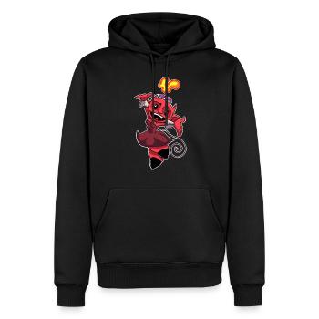 Luci Rock Shirt - Männer Premium Bio Hoodie - Schwarz - Vorne - Nico (187cm)