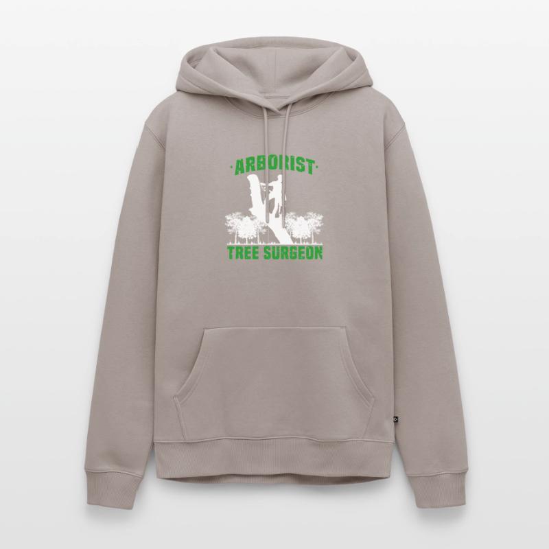 Arborists tree surgeon tree processor chainsaw gift Men’s Premium Organic Hoodie