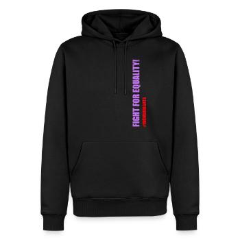 Frauenrechte sind Menschenrechte - Männer Premium Bio Hoodie - Schwarz - Vorne - Nico (187cm)