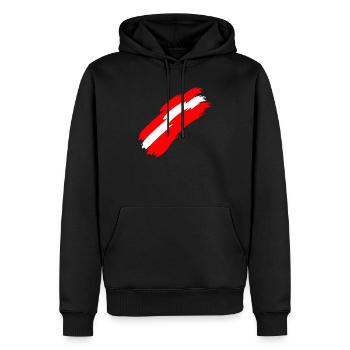 Austria flag colors - Men’s Premium Organic Hoodie - black - Front - Nico (187cm)