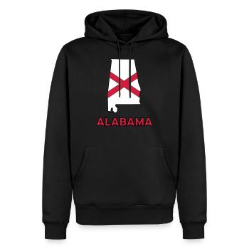 Alabama - Men’s Premium Organic Hoodie - black - Front - Nico (187cm)