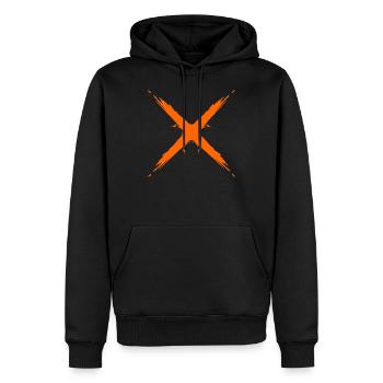 Cross Design Vector Brush New - Men’s Premium Organic Hoodie - black - Front - Nico (187cm)