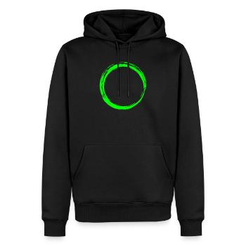 Kreis Symbol Design Grün - Männer Premium Bio Hoodie - Schwarz - Vorne - Nico (187cm)