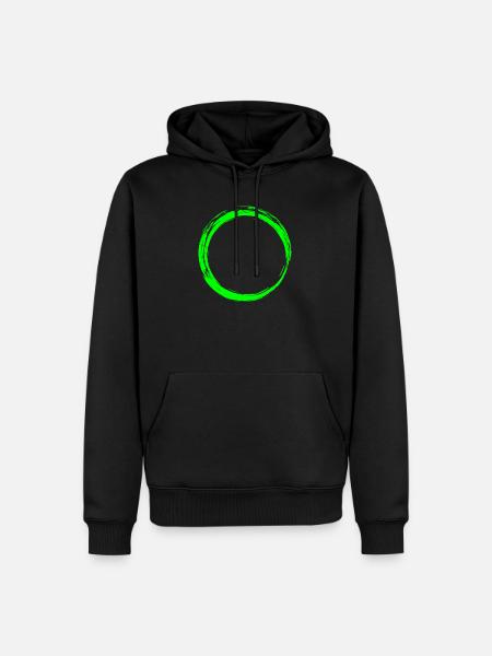 Circle Icon Design Green - Men’s Premium Organic Hoodie - black
