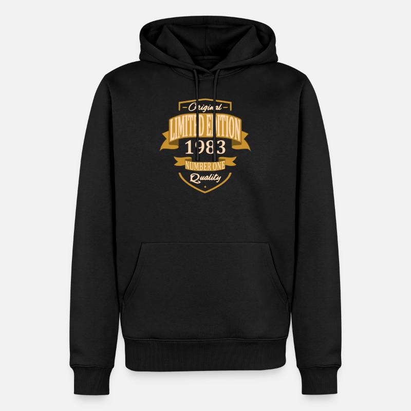 Limited Edition 1983 - Sweat à capuche Premium bio Homme - noir