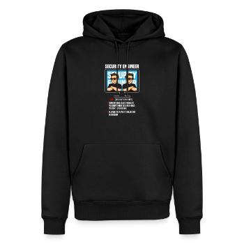 IT Security Definition computer security Trojan gift - Men’s Premium Organic Hoodie - black - Front - Nico (187cm)