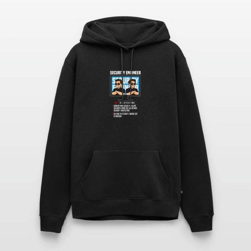 IT Security Definition computer security Trojan gift Men’s Premium Organic Hoodie
