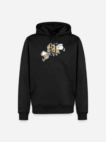 Bee with beer - Men’s Premium Organic Hoodie - black