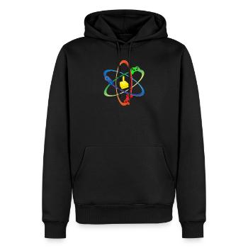 Gamer atom consoles player gaming computer shirt - Men’s Premium Organic Hoodie - black - Front - Nico (187cm)