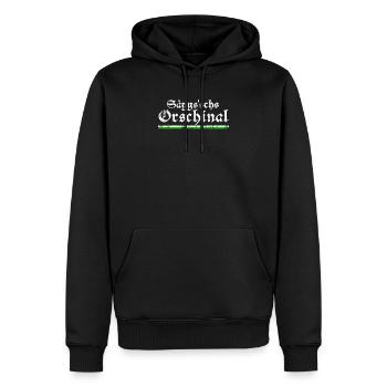 Sächsisches Original Heimat Sachsen stolzer Sachse - Männer Premium Bio Hoodie - Schwarz - Vorne - Nico (187cm)