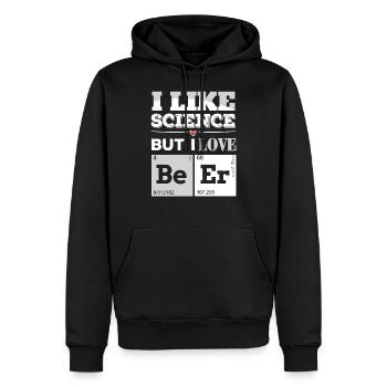 Nerd Science Geek - Männer Premium Bio Hoodie - Schwarz - Vorne - Nico (187cm)