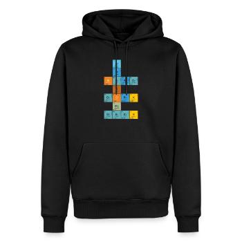Nerd Science Geek - Männer Premium Bio Hoodie - Schwarz - Vorne - Nico (187cm)