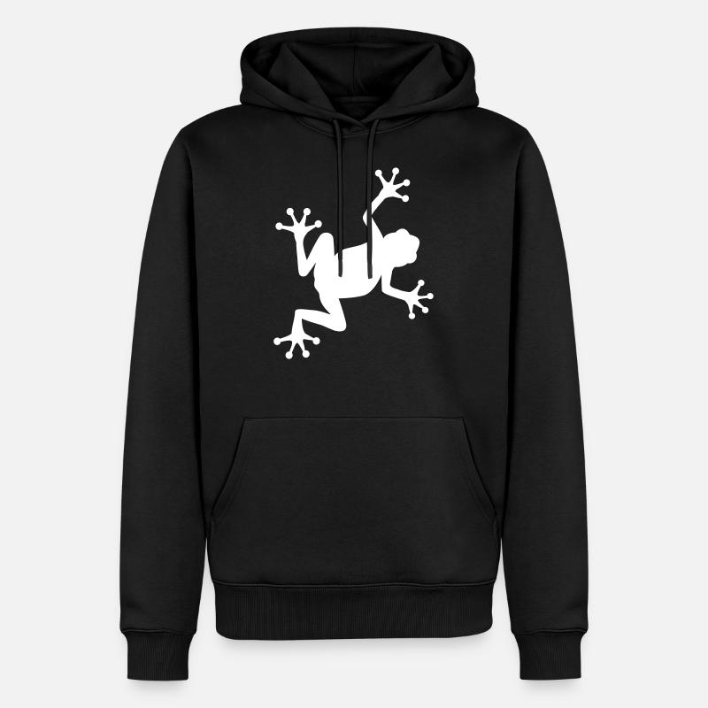 Frosch - Männer Premium Bio Hoodie - Schwarz