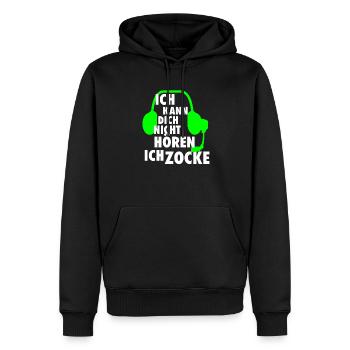 Gamer Zocker PC Konsole lustiger Spruch Konsolen - Männer Premium Bio Hoodie - Schwarz - Vorne - Nico (187cm)