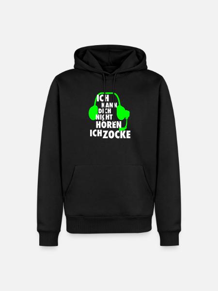 Gamer Zocker PC Konsole lustiger Spruch Konsolen - Männer Premium Bio Hoodie - Schwarz