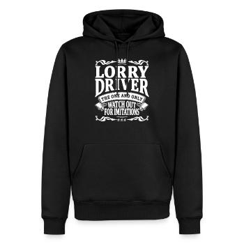 lorry driver the one and only - Men’s Premium Organic Hoodie - black - Front - Nico (187cm)