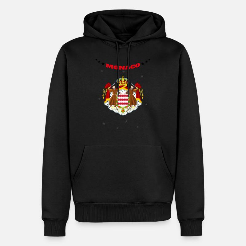 Monaco - Männer Premium Bio Hoodie - Schwarz