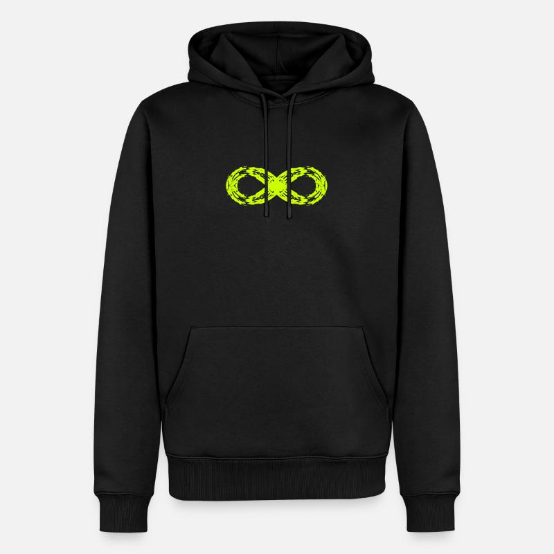 Unendlich Symbol Zeichen Symbol - Männer Premium Bio Hoodie - Schwarz