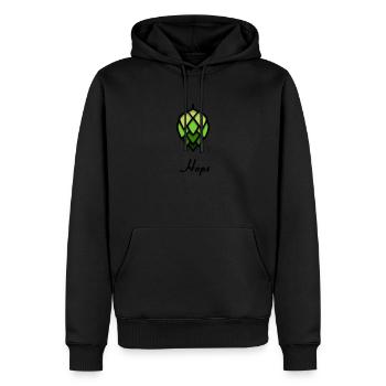 Hops - Sweat à capuche Premium bio Homme - noir - Devant - Nico (187cm)