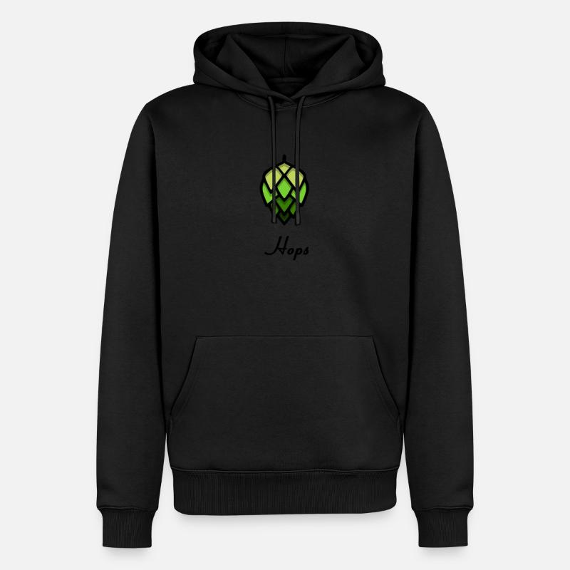 Hops - Sweat à capuche Premium bio Homme - noir
