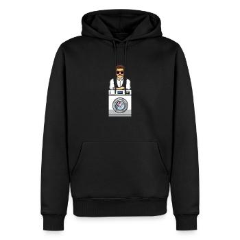 Lavage de cerveau Machine à laver Propagande False News - Sweat à capuche Premium bio Homme - noir - Devant - Nico (187cm)