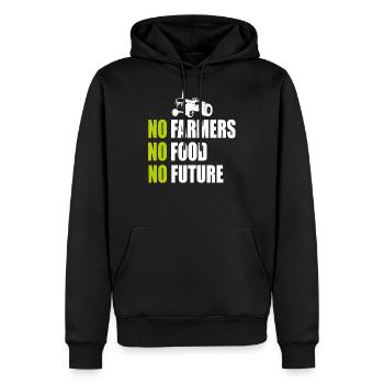 Farmer Farmers Demo No Farmers No Food No Future - Men’s Premium Organic Hoodie - black - Front - Nico (187cm)