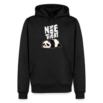 Nope Not Today - Lazy Panda - Men’s Premium Organic Hoodie - black - Front - Nico (187cm)