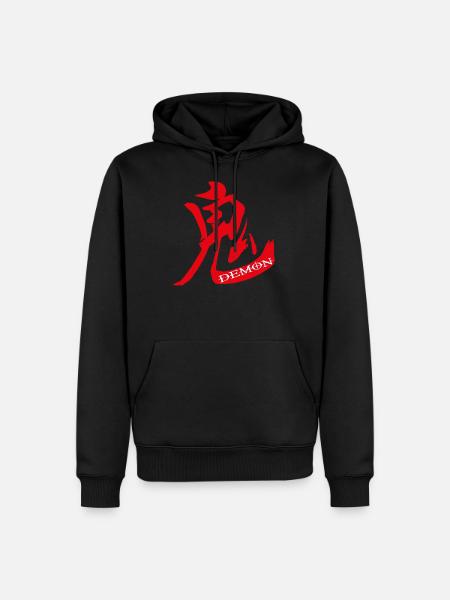 demon kanji - Men’s Premium Organic Hoodie - black