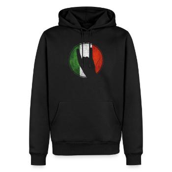 Funny Italian Shirt Italien für Italiener - Männer Premium Bio Hoodie - Schwarz - Vorne - Nico (187cm)