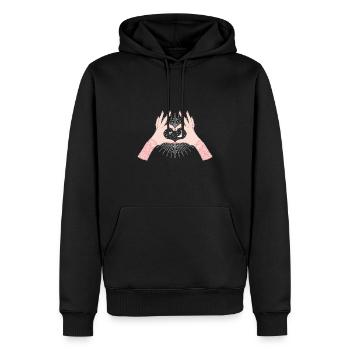 Magische Liebe - Männer Premium Bio Hoodie - Schwarz - Vorne - Nico (187cm)
