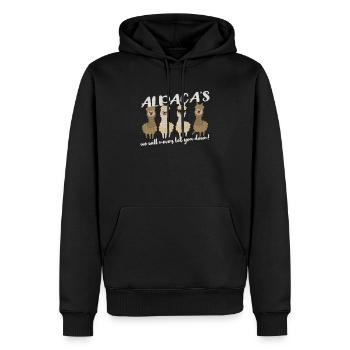 alpaga - Sweat à capuche Premium bio Homme - noir - Devant - Nico (187cm)