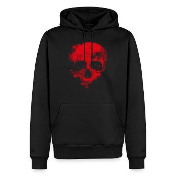 Totenkopf Metal Rock - Männer Premium Bio Hoodie - Schwarz - Vorne - Nico (187cm)