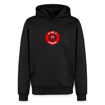 Corona Panic Virus - Männer Premium Bio Hoodie - Schwarz - Vorne - Nico (187cm)
