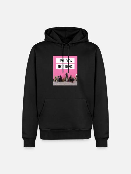 Anti Nazi saying - Men’s Premium Organic Hoodie - black