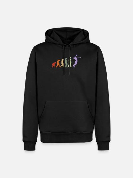 Evolution Volleyball Volleyballerin Beachvolley - Männer Premium Bio Hoodie - Schwarz