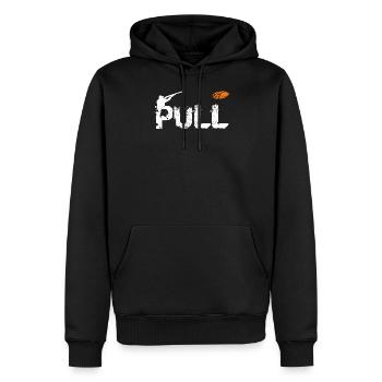 Clay pigeon shooting PULL target shooting - Men’s Premium Organic Hoodie - black - Front - Nico (187cm)