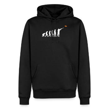 Evolution Tontaubenschiessen Wurfscheibenschiessen - Männer Premium Bio Hoodie - Schwarz - Vorne - Nico (187cm)