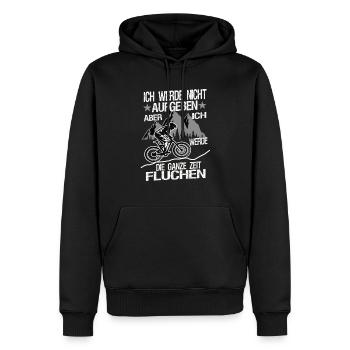 Ich werde nicht Aufgeben - Männer Premium Bio Hoodie - Schwarz - Vorne - Nico (187cm)