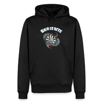 Darts Snakebite Dartboard Snake - Men’s Premium Organic Hoodie - black - Front - Nico (187cm)