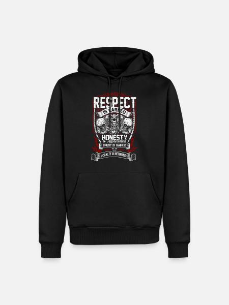 Respect, Honesty, Trust and Loyalty - Men’s Premium Organic Hoodie - black