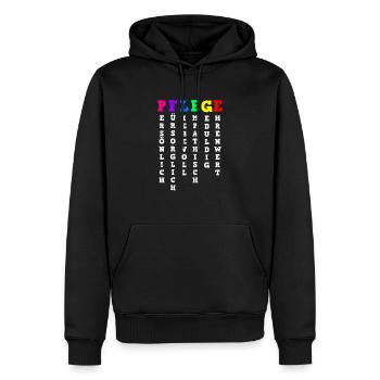 Altenpflege Definition Von Pflege - Männer Premium Bio Hoodie - Schwarz - Vorne - Nico (187cm)
